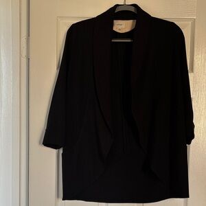 Black Open Front Cardigan